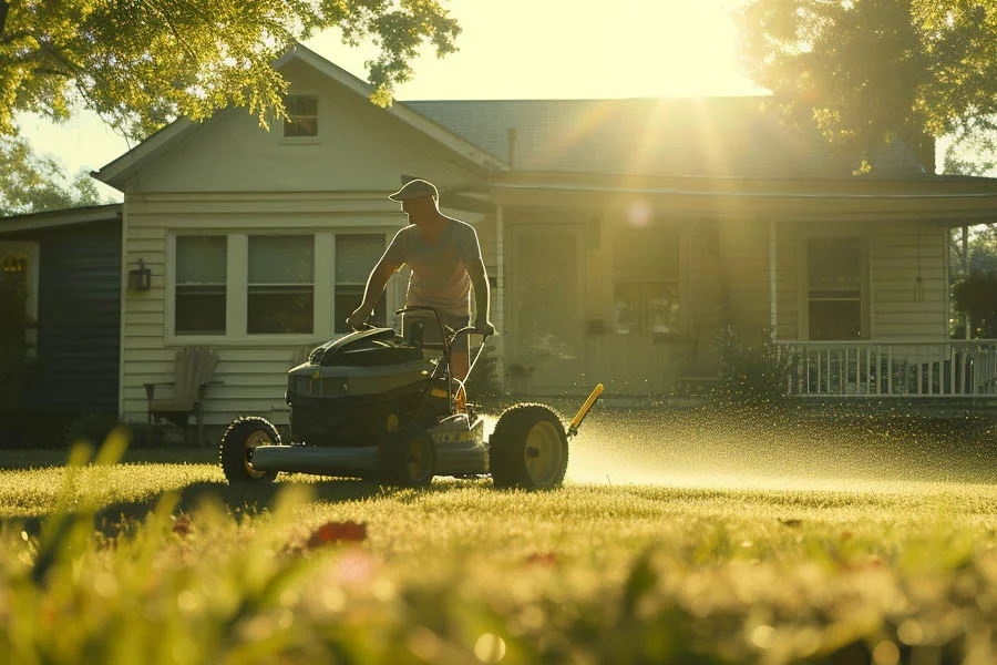 small battery powered lawn mower